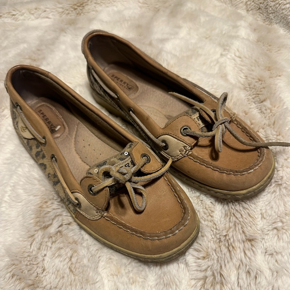 Sperry Top-Sider Leather Loafers Moccasin Angelfish Linen Leopard Sequins 7.5